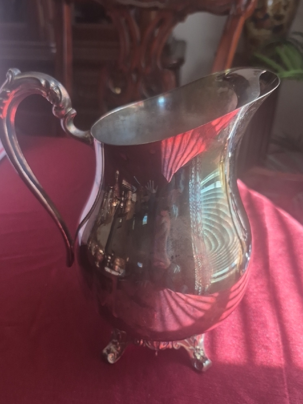 FB Rogers Footed Pitcher With Ice Lip